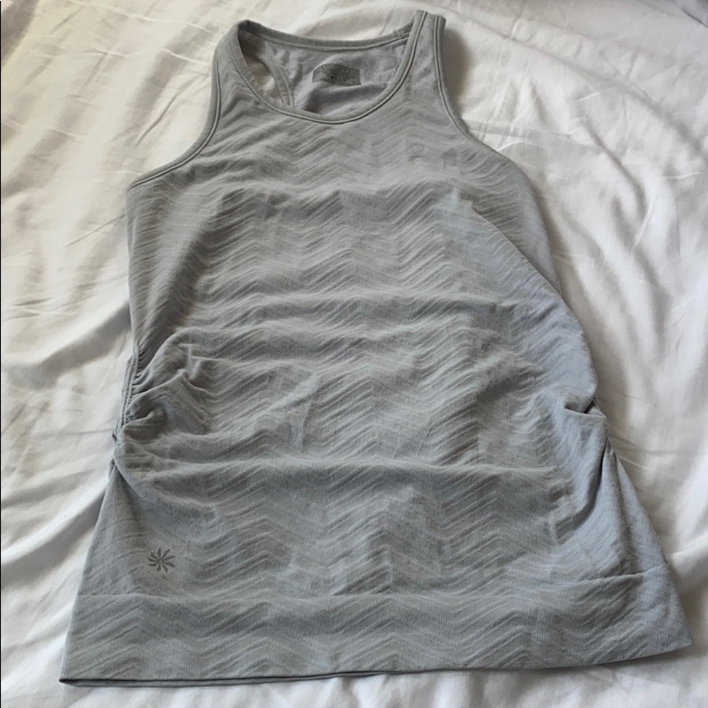 Athleta Light Gray Workout Tank Top
